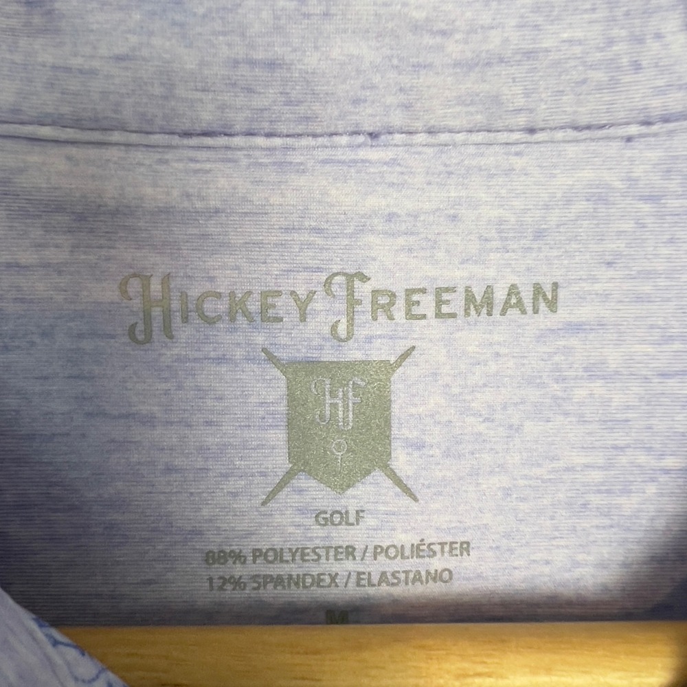Hickey Freeman Golf Mens Medium Purple Novelty Travel Print Performance Polo - Picture 4 of 10
